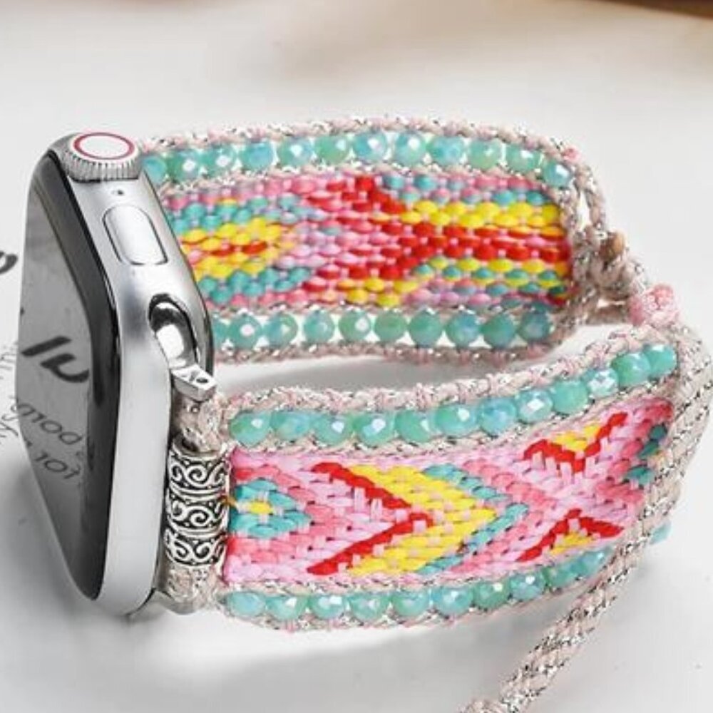 NEW Boho Braided Beaded Apple Watch Band